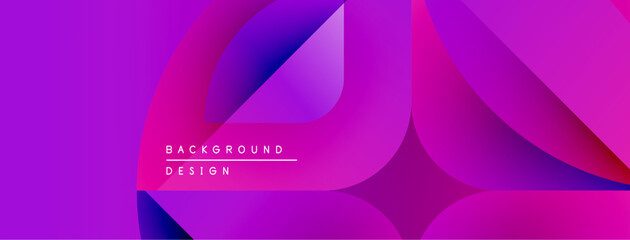 Leinwandbilder - Abstract fluid shapes, vibrant purple hues, modern design. Gradient colors create dynamic visual flow, suitable for backgrounds.