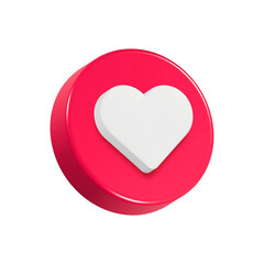 Poster - post love heart icon 3d rendering