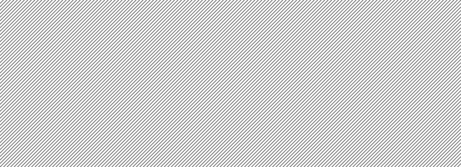 Poster - Seamless thin slash line pattern. Repeated fine diagonal lines background. Black and white angled linear wallpaper. Abstract tilted slanted stripes backdrop. Repeating oblique strip texture. Vector