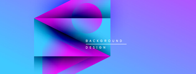 Leinwandbilder - Abstract gradient shapes overlap, creating vibrant visual effect. Text reads background design centered within composition.