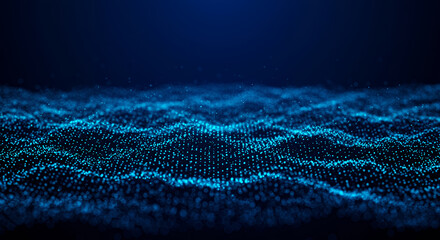 Imaginations of futurism and digital technology and innovation concepts depicted in a futuristic blue perspective