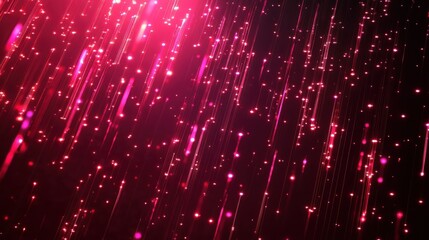 Poster - Abstract pink light streaks and glowing particles background
