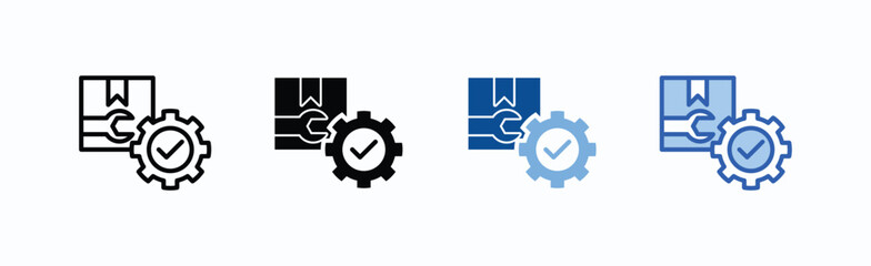 product management icon sheet multiple style collection isolated vector