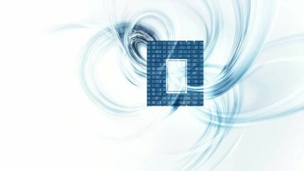 Fototapete - Abstract Digital Wave: A stylized representation of a digital wave in shades of blue. Suggesting themes of connectivity, data flow, and technological innovation.
