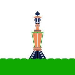 Leinwandbilder - Illustration of a decorative structure on green background