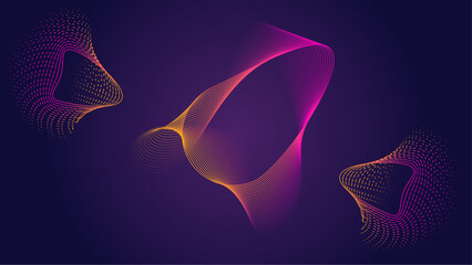 Poster - Abstract Wave Vector Illustration Background