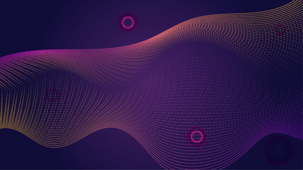Poster - Abstract Wave Vector Illustration Background