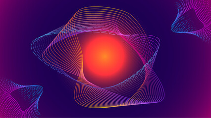 Poster - Abstract Wave Vector Illustration Background