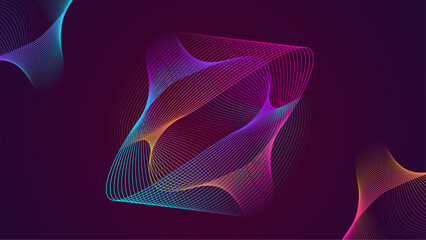 Poster - Abstract Wave Vector Illustration Background