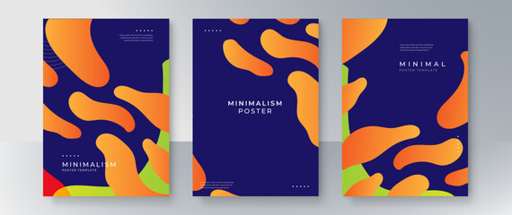 Poster - Colorful Minimalism Poster Vector Flat Design