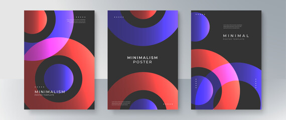 Poster - Colorful Minimalism Poster Vector Flat Design