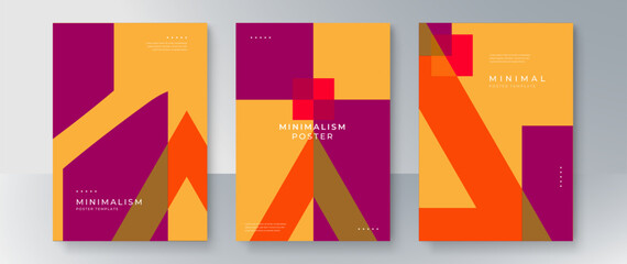 Poster - Colorful Minimalism Poster Vector Flat Design