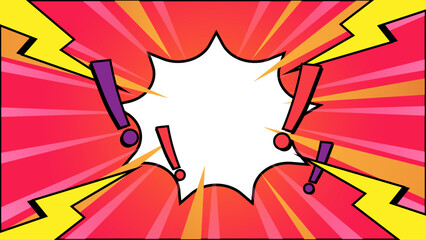 Poster - Funny Colorful Comic Style Background Design