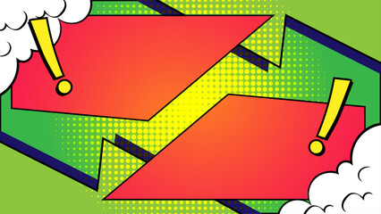 Poster - Funny Colorful Comic Style Background Design