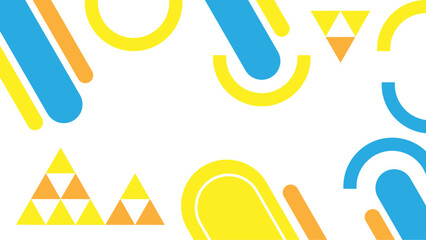 Poster - Bright Colorful Memphis Syle Background Vector