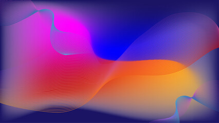 Poster - Colorful Fluid Wave Gradient Background Style