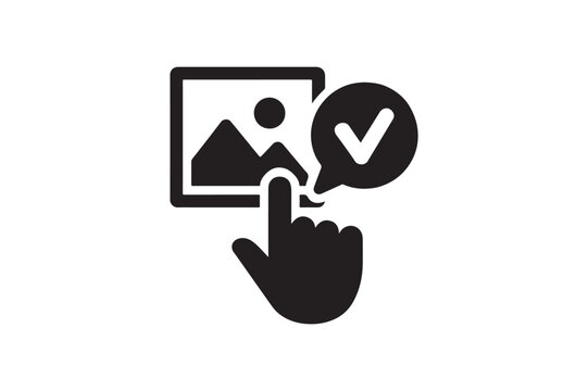Design Review icon silhouette vector with white background