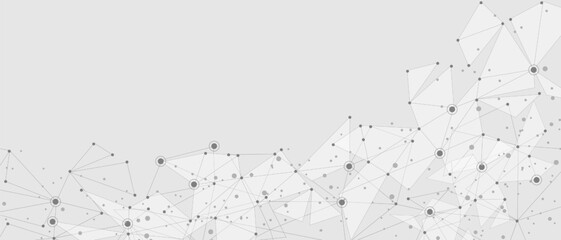 Poster - Abstract triangle mesh network connect fechnology futuristic background vector