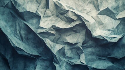 Poster - Close-up of crumpled, textured, grey paper background.