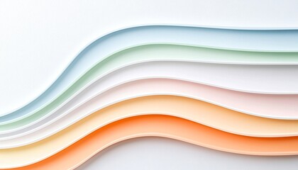 Poster - Gentle Arc of Warm Pastel Colors in Vertical Gradient