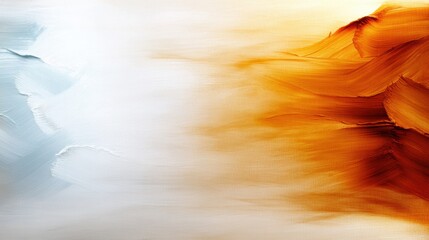 Poster - Swirls of white and orange create a dynamic abstract composition, suggesting motion and warmth. The layered colors blend seamlessly, evoking a sense of energy and transformation.