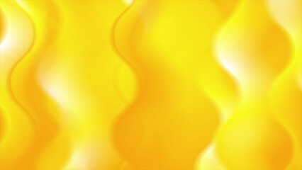 Fototapete - Bright yellow smooth waves abstract elegant background