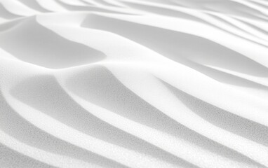 Poster - Textured Patterns of Soft White Sand in Natural Light and Shadow