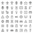 © Sabikunnahar 45 - Electricity icons silhouette collection isolated vector illustration on white background.