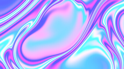 Poster - Holographic Color Explosion – Psychedelic Fluid Marble Texture
