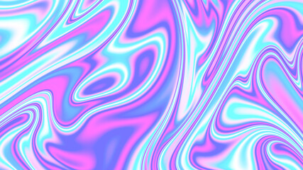 Poster - Holographic Swirls – Abstract Liquid Gradient Background