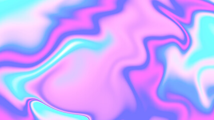 Poster - Abstract Holographic Wave – Fluid Gradient Psychedelic Background