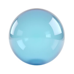 Poster - A light blue transparent sphere  isolated on white background