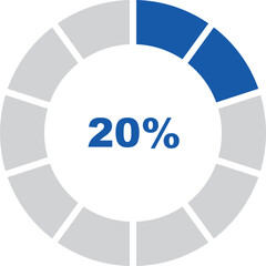 Fototapete - percentage indicator set and icon vector design editable