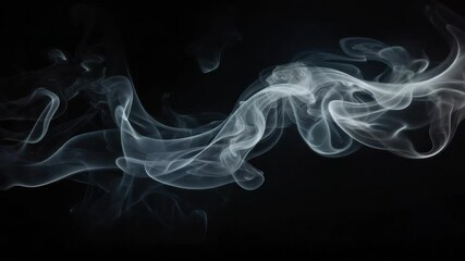 Poster - mystical smoke: swirling wisps of smoke dance gracefully against a dark backdrop, creating a mesmeri