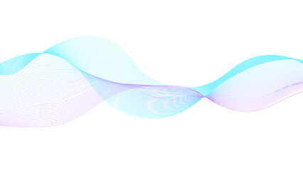 Wall Mural - abstract gradient wave, vibrant colors on a white background.