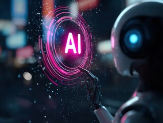 Poster - Robot interacting with ai interface