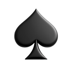 Poster - Isolated black spade symbol in a simple style isolated on transparent background