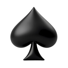 Poster - Isolated black spade card suit symbol design isolated on transparent background