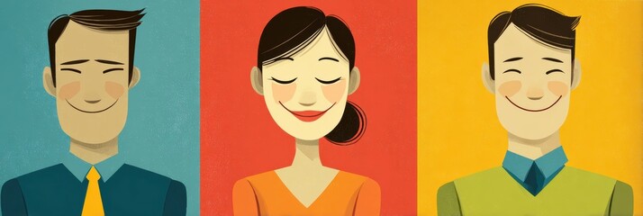 Poster - Benefits of Smiling for Body and Mind Explored Through Infographic in Bright Colors and Simple Illustrations