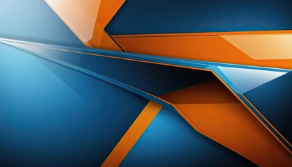 Poster - Gray background with orange and blue curved lines
4
