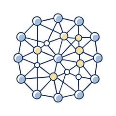 connected dots in a network pattern indicating community interaction