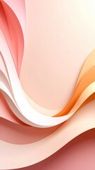 Fototapete - Dynamic abstract waves digital art creative background soft colors smooth flowing design