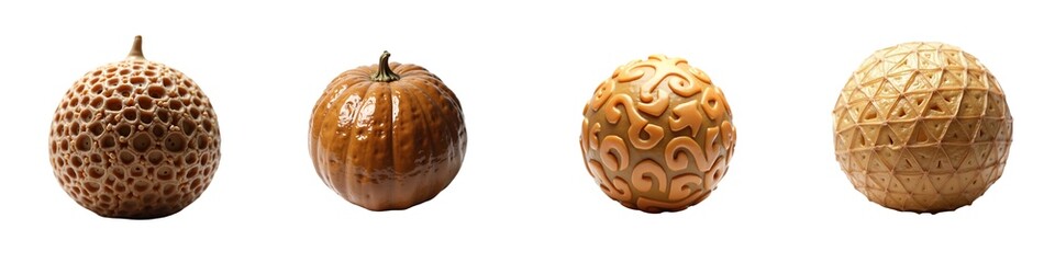 Poster - A Unique Assortment of Textured Spheres Showcasing Intricate Patterns and Designs for Artistic Applications