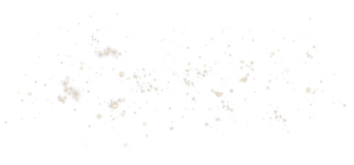 Poster - Abstract golden shining bokeh isolated on transparent background.Christmas glowing bokeh confetti and sparkle overlay texture for your design.