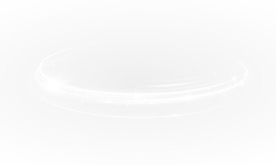 Poster - Png Light white Twirl. Curve white line light effect.Luminous Circular Light Trail.