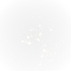 Poster - Abstract golden shining bokeh isolated on transparent background.Christmas glowing bokeh confetti and sparkle overlay texture for your design.