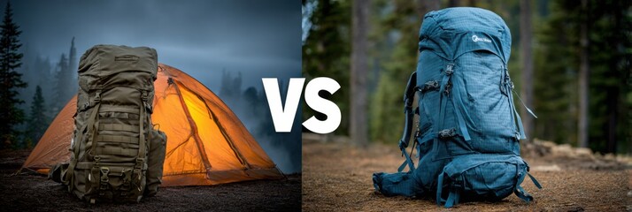 Poster - Comparison of Hiking and Camping Equipment to Choose the Best Outdoor Gear for Your Adventure