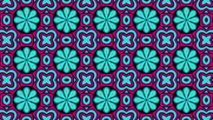 Aufkleber - Abstract loop floral pattern with a red and blue background video