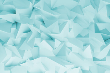 Poster - Futuristic light blue polygonal texture, pattern, perfect for use in tech interfaces, abstract wallpapers, cutting-edge graphic design projects. 3D rendering abstract background in contemporary style.