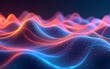 © happy - Elegant vibrant waves with illuminated patterns and dynamic color gradients. High quality
